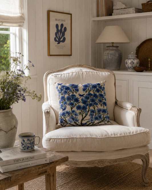 TULOSSA! VanillaFly tyynynpäällinen Azure sametti 50x50 cm