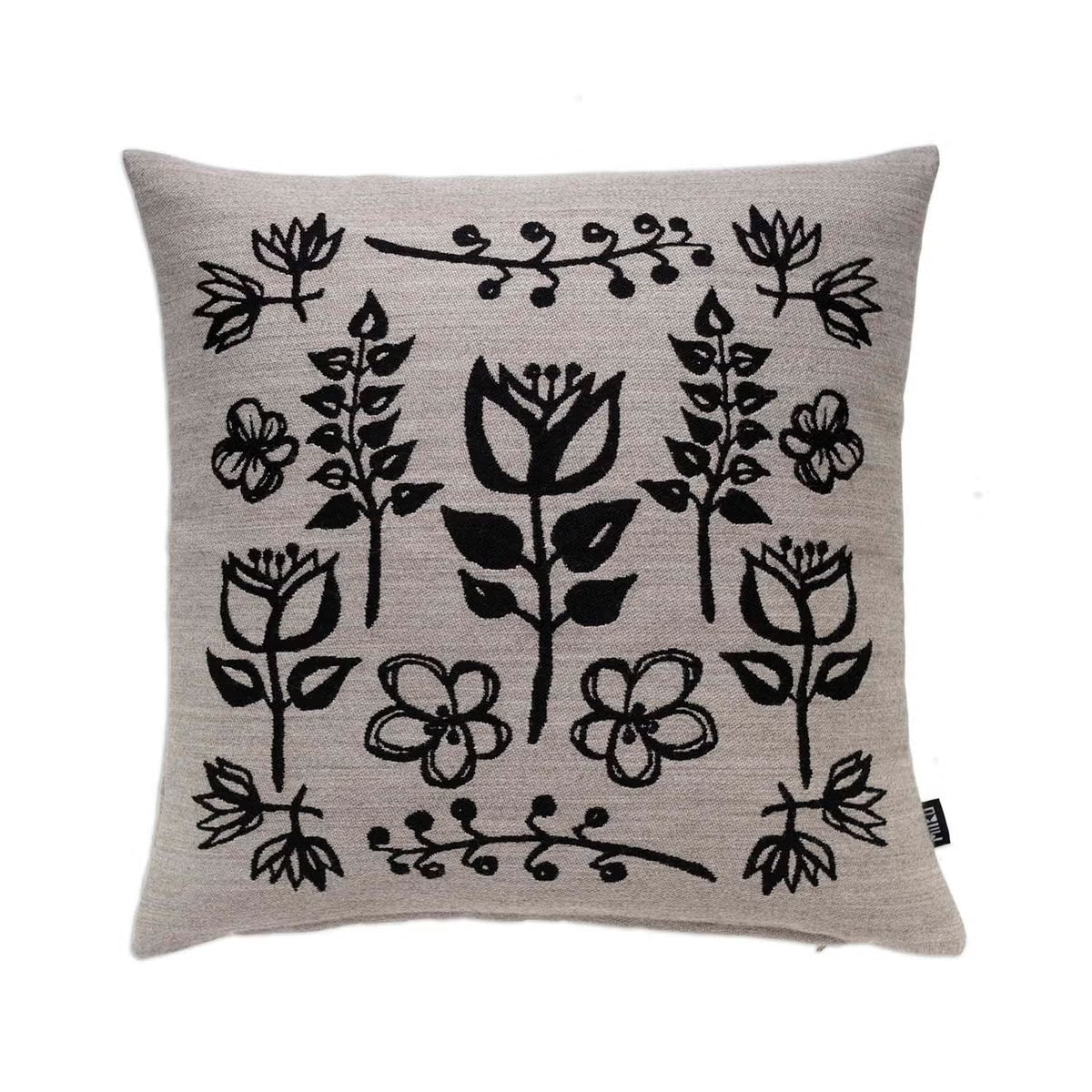 Miiko Taikapuutarha tyynynpäällinen 44x44 cm musta kuvio