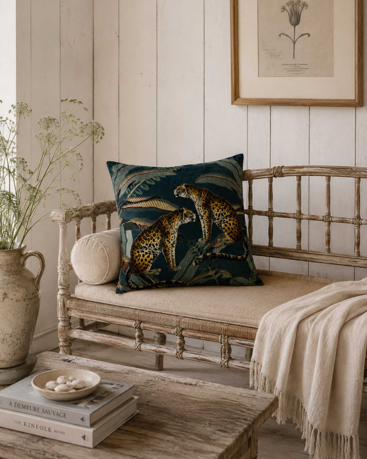 TULOSSA! VanillaFly tyynynpäällinen Jardin Leopard sametti 50x50 cm
